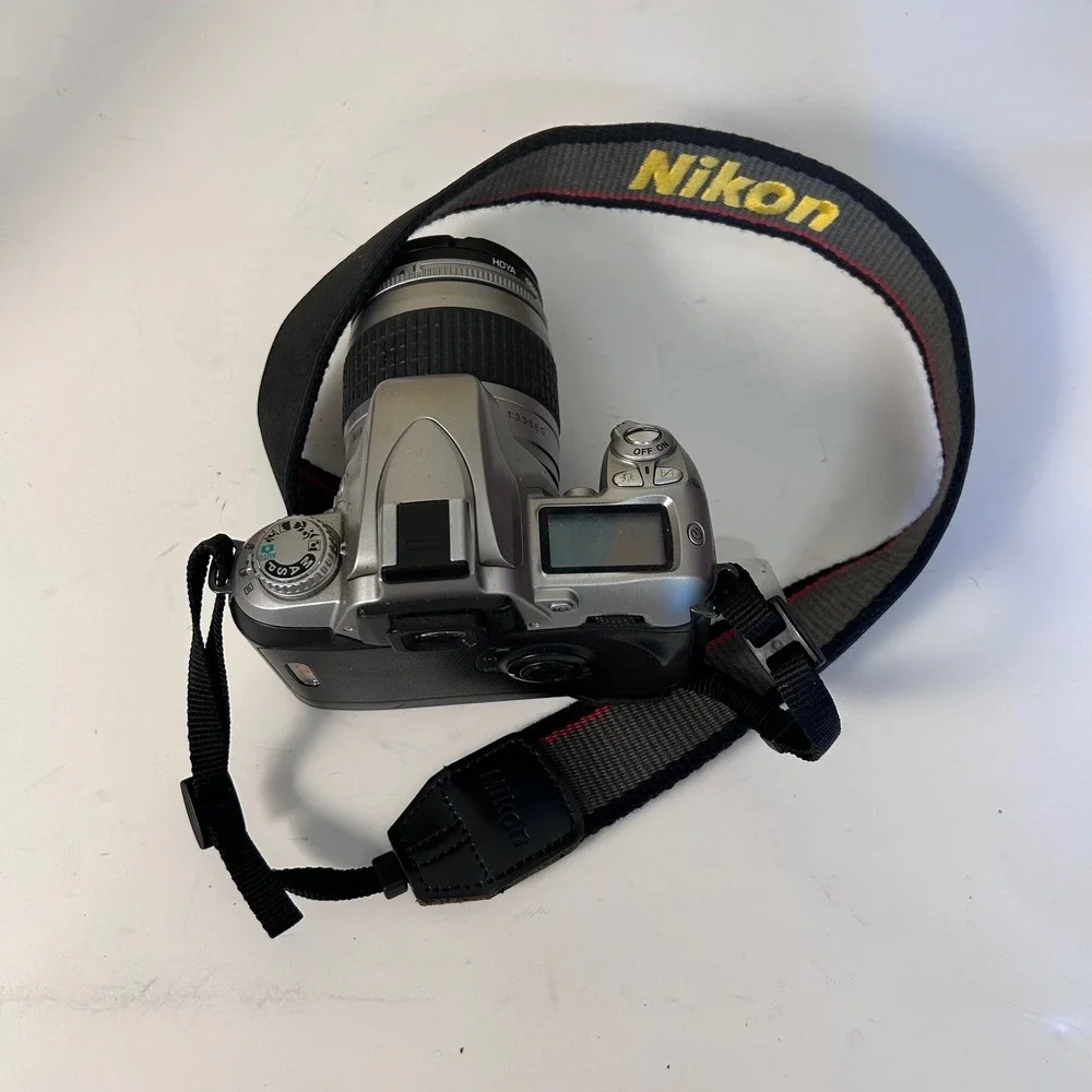 ONLY PARTS: Nikon N80 SLR Film Camera with Nikon 28-80mm Lens and Nikon Strap‎